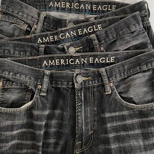 American Eagle Mens Grey Slim Straight Jean